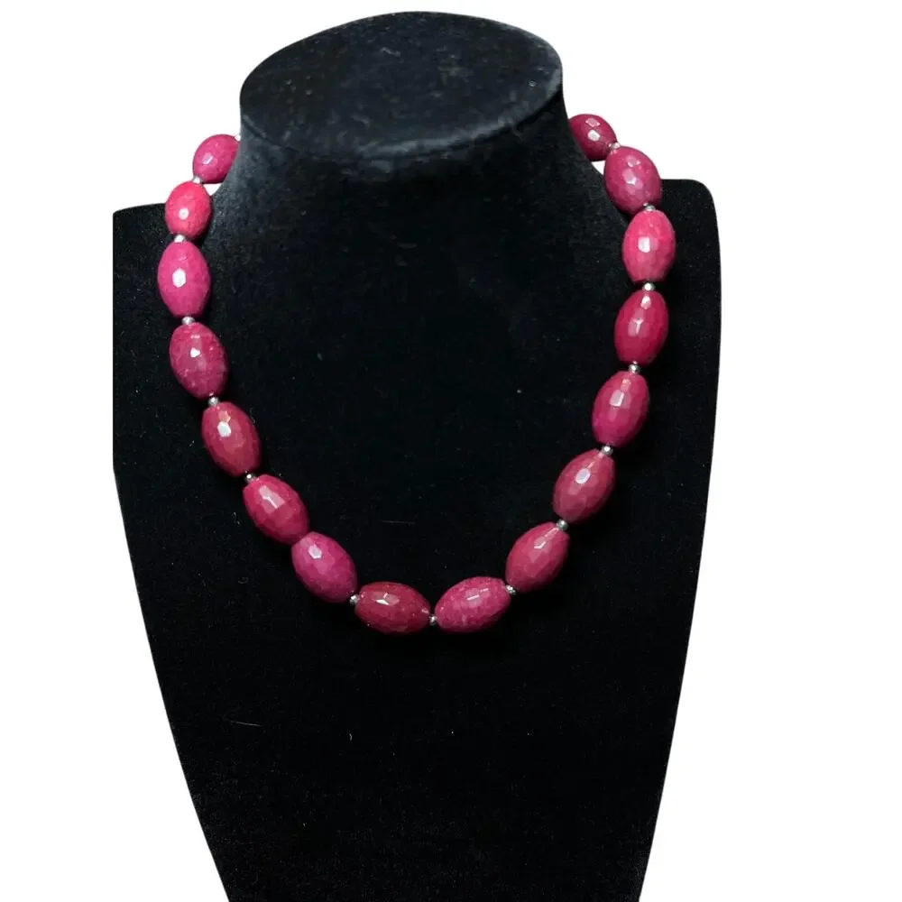 White House Black Market Dyed Jade necklace NWT